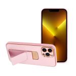 Forcell LEATHER Case Kickstand  iPhone 13 Pro ružový
