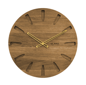 Dubové hodiny Vlaha zlaté ručičky VCT1020, 45cm