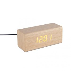 Budík Balvi Timber s LED diódami