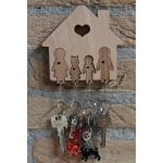 Domček so sadou kľúčeniek MIMI Rodina - rodičia, dcéra, syn