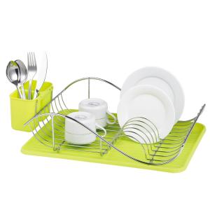 Odkvapkávač na riad zelený s držiakom priboru, TD1145