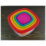 6-dielná sada úložnych boxov/ dózy s vekami EU001