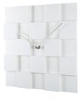 Nástenné hodiny ExitDesign KUBI, biele 30cm