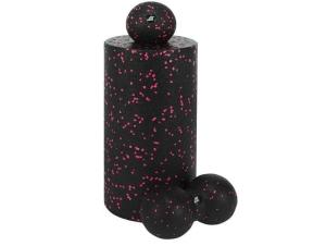 Masážna sada na jogu, čierno-červená IS8682