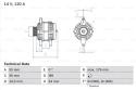 BOSCH Alternátor 0986046150