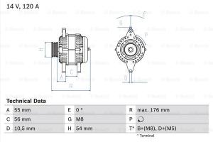 BOSCH Alternátor 0986046150