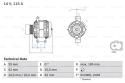 BOSCH Alternátor 0986081040