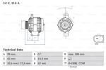 BOSCH Alternátor 0986081040