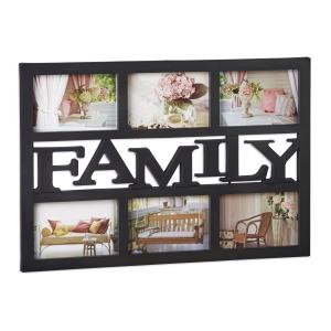 Multirám na 6 fotiek Family čierny 6x 10x15cm RD1951