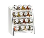 Koreničky v drevenom stojane s korením strieborné 16 dielna sada