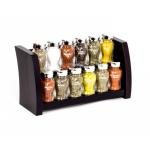 Koreničky s korením 12IIS Flipper v drevenej polici, mahagón