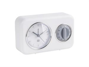 Kuchynské hodiny s časovačom Present Time Nostalgia, PT3375WH, 17cm