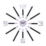 Nástenné hodiny DIY BRIL, čierne