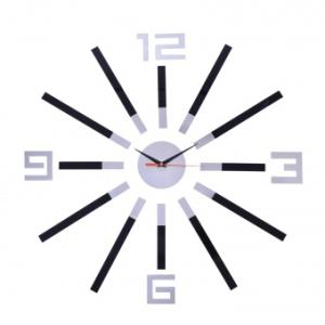 Nástenné hodiny DIY BRIL, čierne