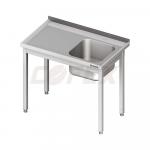 Umývací stôl s jedným drezom a bez police  900x600x850mm