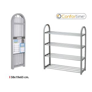 Kovový botník 4 poschodia Confortime 3980, 58 cm