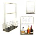 Kovový mini bar KA2954, zlatý 62cm