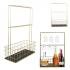 Kovový mini bar KA2954, zlatý 62cm