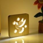 Drevená lampa AmbiWood 32654, holub