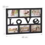 Fotorám Love na 6 fotiek RD1990, čierny, 48x33cm