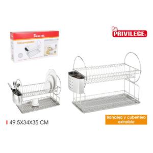 Poschodový odkvapávač na riad Privilege 2337, nerezový