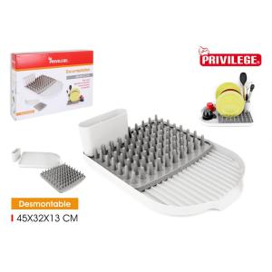 Plastový odkvapávač na riad s odtokom Privilege 2050, 45 cm