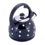 Bodkovaný čajník Kamille KM1070, čierny 2 l