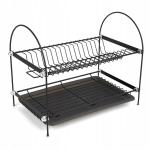 Poschodový odkvapkávač na riad Tadar 8133, čierny