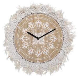 Nástenné Boho hodiny s tkaným rámom Atmosphera 9400, 38 cm