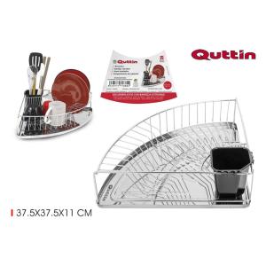 Rohový nerezový odkvapávač na riad Quttin 1880, 38 cm