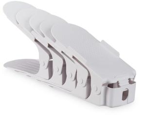 Nastaviteľný organizér na topánky sada 8 ks RD5541, biely