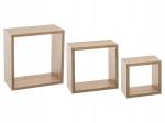 Sada nástenných políc Cube 5Five 956C, 3 kusy