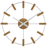 Drevené hodiny Vlaha VCT1061 strieborné, 50 cm