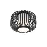 Moderné stropné svietidlo čierne s bambusom - Bambuk