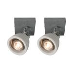 Sada 2 priemyselných škvŕn šedobetónový 1-svetlý - Creto