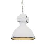 Sada 2 priemyselných závesných žiaroviek malá matná biela - Sicko