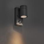 Vonkajšie nástenné svietidlo antracitové IP44 s pohybovým senzorom - Solo