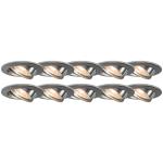 Sada 10 kruhových zapustených bodových svetiel sklopných chróm - Edu