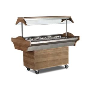 Neutrálny bufetový stol – 3 GN1/1 - dub šedý