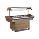 Neutrálny bufetový stol – 5 GN1/1 - dub šedý