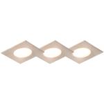 Sada 3 zapustených bodových svetiel hranatá oceľ vrátane LED IP65 - jednoducho