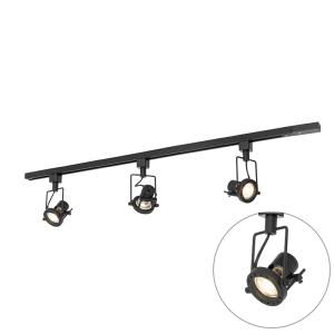 Koľajnicový systém s 3 bodmi 1-fázový čierny - Suplux