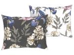 Livarno Home Poťah na vankúš, 70 x 90 cm, 2 kusy (kvety/biela)