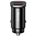 Baseus CCALL-DS01 Square Nabíječka do Auta 2xUSB QC3.0 30W Black