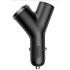 Baseus CCALL-YX01 Nabíječka do Auta Y Type 2xUSB + Extender Black
