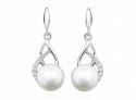 Silver Cat Nežné náušnice s perlou a zirkónmi SC405