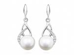 Silver Cat Nežné náušnice s perlou a zirkónmi SC405