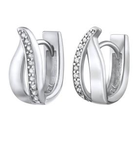 Silvego Luxusné strieborné náušnice so zirkónmi QRE666K