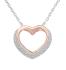 Silvego Strieborný bicolor náhrdelník Srdce sa zirkónmi LPS0243R