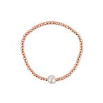 JwL Luxury Pearls Bronzový korálkový náramok s pravou sladkovodnou perlou JL0715